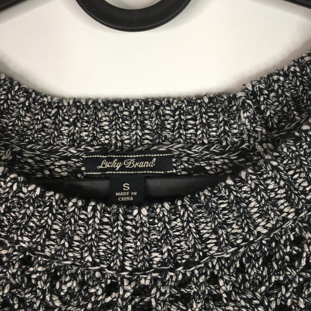 Lucky Brand Gray Knit Sweater with Crew Neckline - Picture 3 of 6